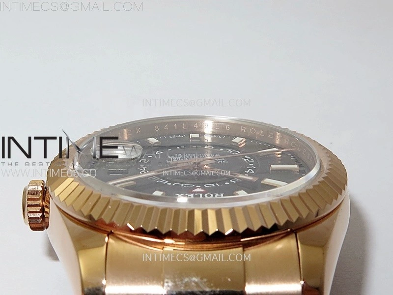 Sky-Dweller 326935 904L RG Noob 1:1 Best Edition Gray Dial on SS Oyster Bracelet Asian 23J to 9001