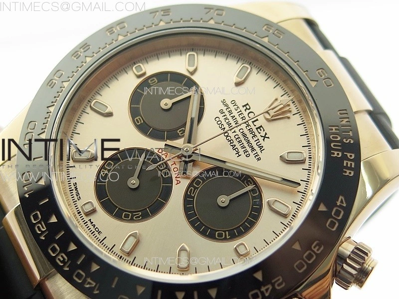 Daytona 116515 BTF 1:1 Best Edition RG Dial Black Subdial on Oysterflex Rubber Strap SA4130 V2
