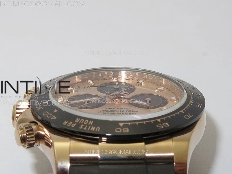 Daytona 116515 BTF 1:1 Best Edition RG Dial Black Subdial on Oysterflex Rubber Strap SA4130 V2