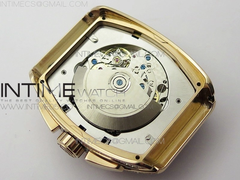 Vanguard V45 Chrono RG pave crystals ABF Best Edition Black Dial on Black Gummy Strap A7750