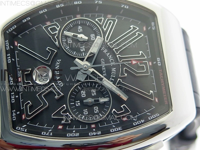 Vanguard V45 Chrono SS ABF Best Edition Black Dial Black Markers on Black Gummy Strap A7750