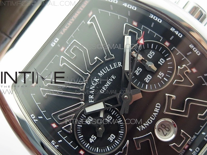 Vanguard V45 Chrono SS ABF Best Edition Black Dial Black Markers on Black Gummy Strap A7750