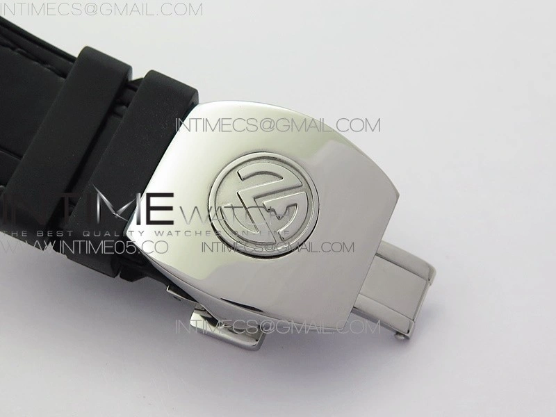 Vanguard V45 Chrono SS ABF Best Edition Black Dial Black Markers on Black Gummy Strap A7750