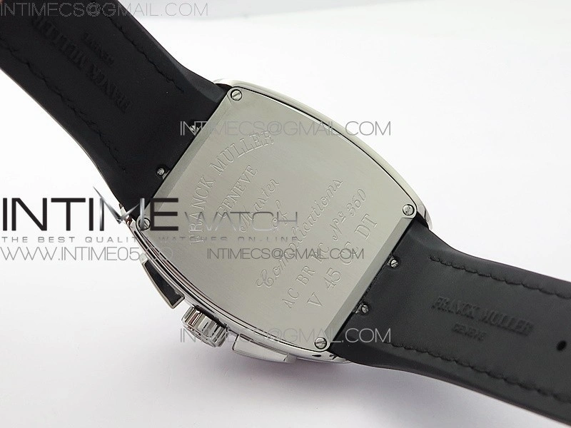Vanguard V45 Chrono SS ABF Best Edition Black Dial Black Markers on Black Gummy Strap A7750