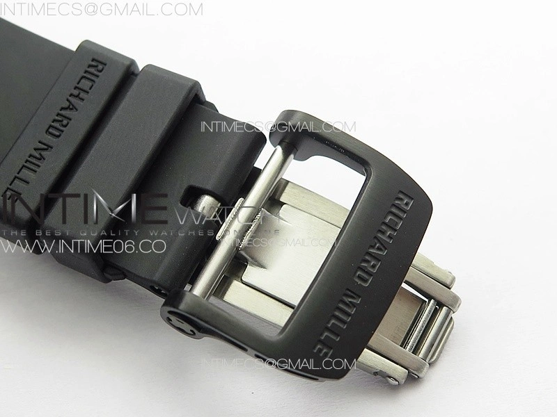 RM055 Forged Carbon Case KUF Best Edition Red Crown on Black Rubber Strap MIYOTA8215