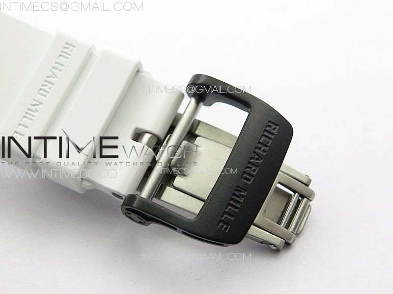 RM055 Forged Carbon Case KUF Best Edition Red Crown on White Rubber Strap MIYOTA8215