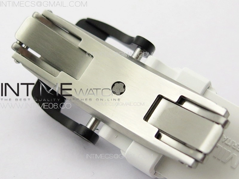 RM055 Forged Carbon Case KUF Best Edition Red Crown on White Rubber Strap MIYOTA8215