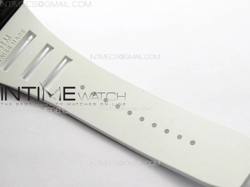 RM055 Forged Carbon Case KUF Best Edition Red Crown on White Rubber Strap MIYOTA8215