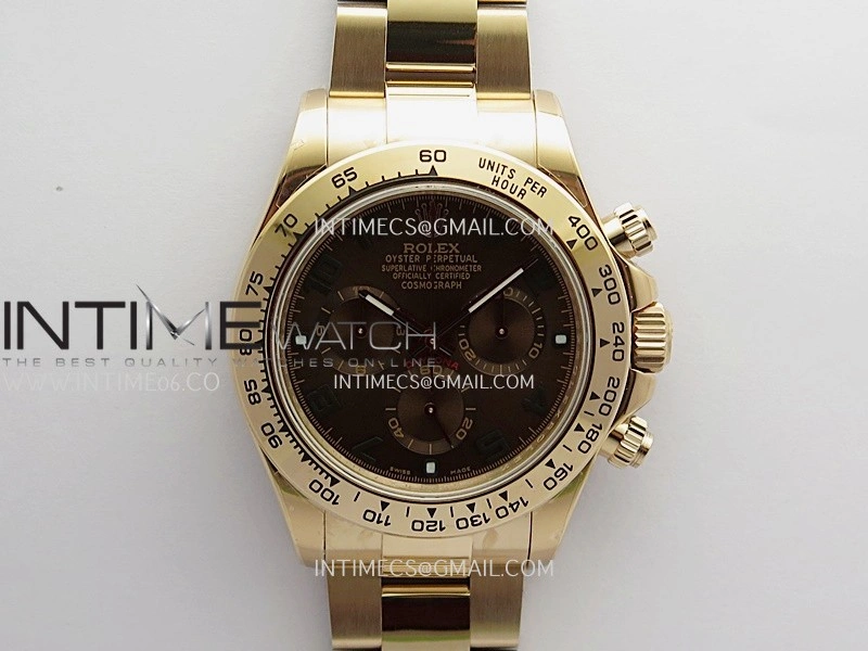 Daytona 116505 Gain Weight QF 1:1 Best Edition Brown Dial Numeral Marker On RG Bracelet SH4130