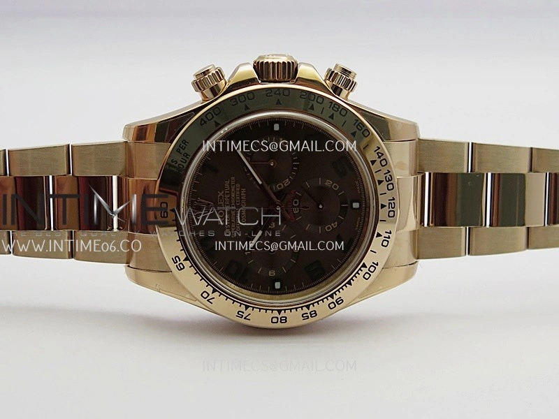 Daytona 116505 Gain Weight QF 1:1 Best Edition Brown Dial Numeral Marker On RG Bracelet SH4130