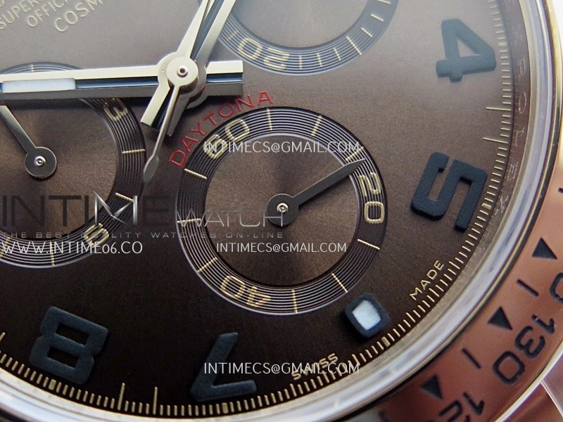 Daytona 116505 Gain Weight QF 1:1 Best Edition Brown Dial Numeral Marker On RG Bracelet SH4130