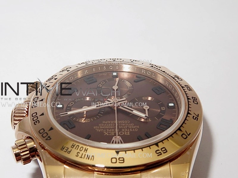 Daytona 116505 Gain Weight QF 1:1 Best Edition Brown Dial Numeral Marker On RG Bracelet SH4130