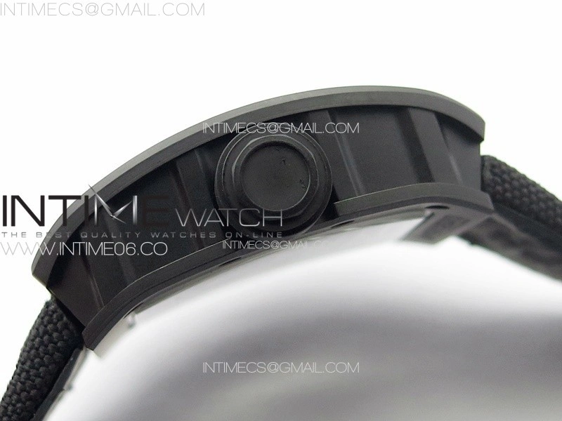 RM055 Real Ceramic Case KUF Best Edition Black Crown on Black Nylon Strap MIYOTA8215