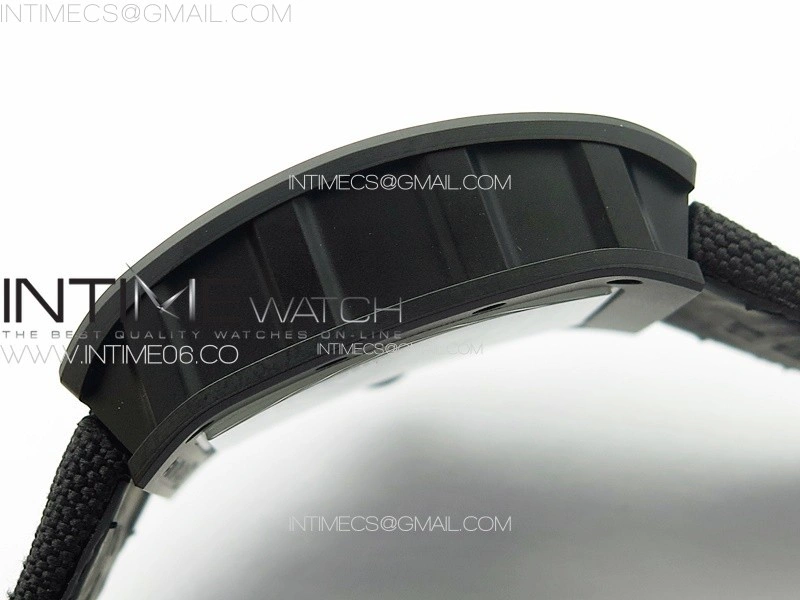 RM055 Real Ceramic Case KUF Best Edition Black Crown on Black Nylon Strap MIYOTA8215
