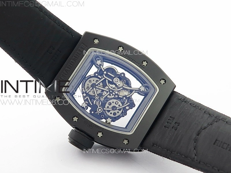 RM055 Real Ceramic Case KUF Best Edition Black Crown on Black Nylon Strap MIYOTA8215