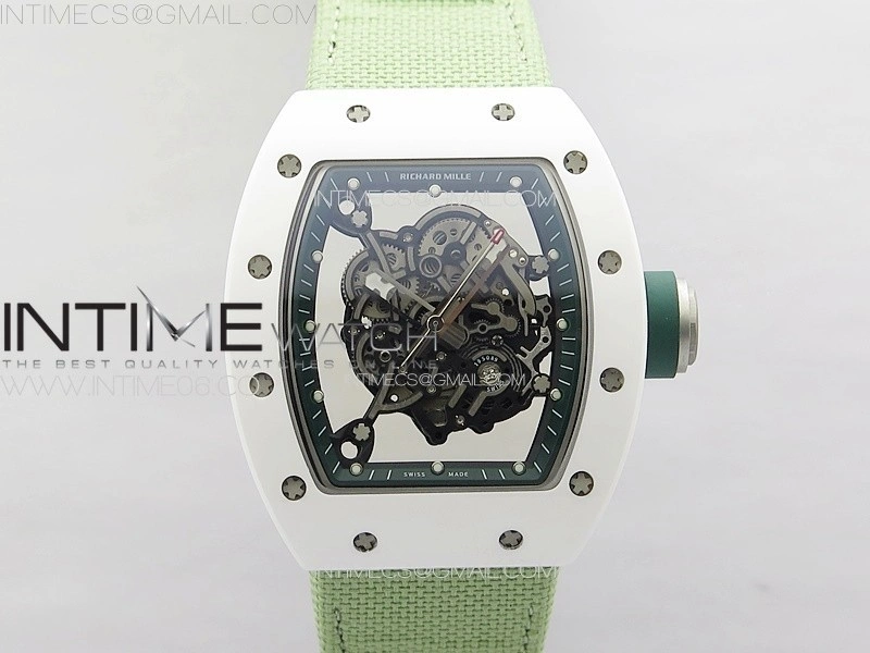 RM055 Real Ceramic Case KUF Best Edition Green Crown on Green Nylon Strap MIYOTA8215