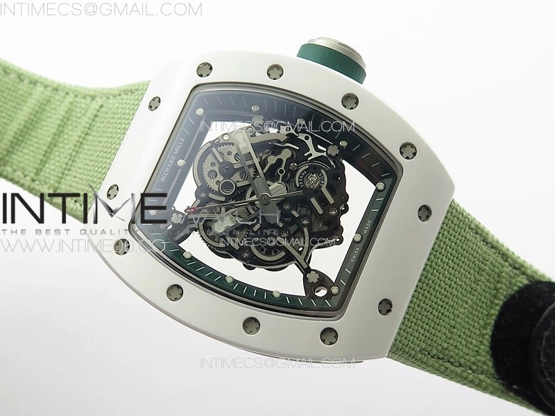 RM055 Real Ceramic Case KUF Best Edition Green Crown on Green Nylon Strap MIYOTA8215