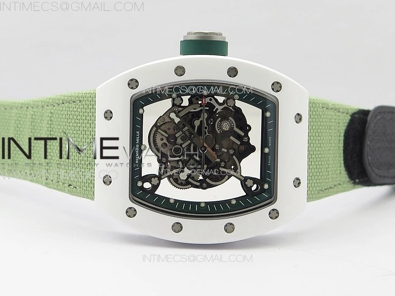 RM055 Real Ceramic Case KUF Best Edition Green Crown on Green Nylon Strap MIYOTA8215