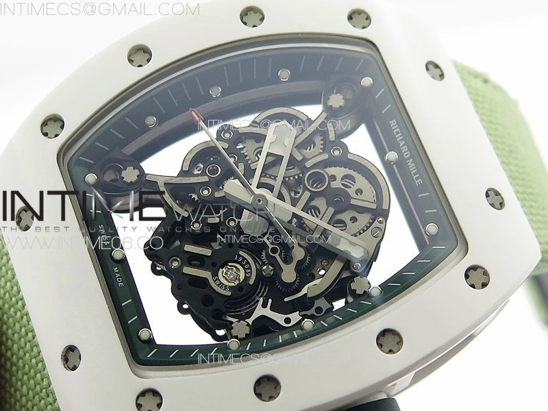 RM055 Real Ceramic Case KUF Best Edition Green Crown on Green Nylon Strap MIYOTA8215