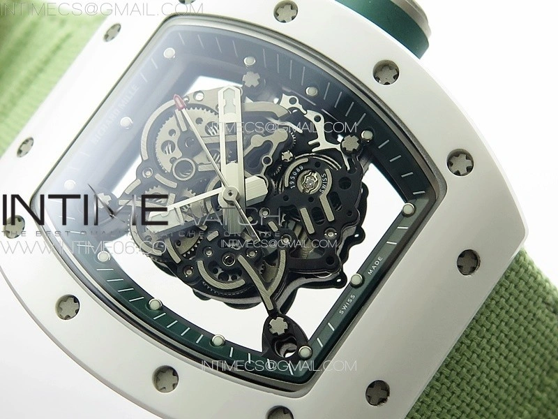 RM055 Real Ceramic Case KUF Best Edition Green Crown on Green Nylon Strap MIYOTA8215