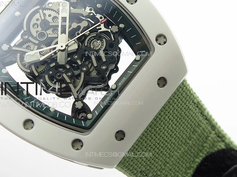 RM055 Real Ceramic Case KUF Best Edition Green Crown on Green Nylon Strap MIYOTA8215