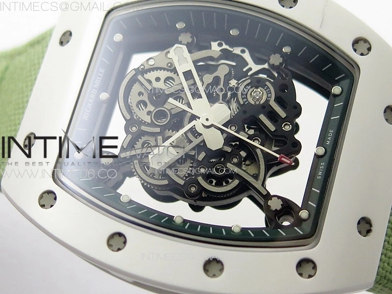 RM055 Real Ceramic Case KUF Best Edition Green Crown on Green Nylon Strap MIYOTA8215