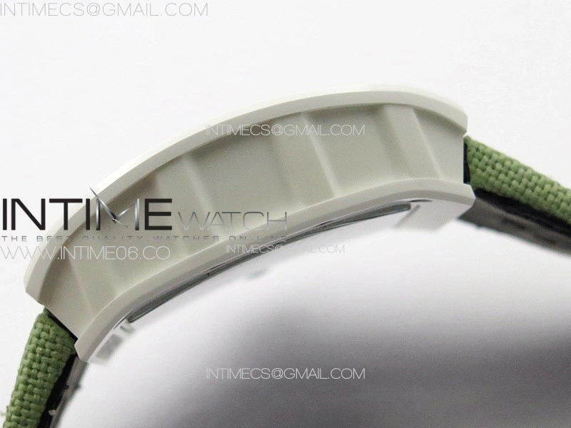 RM055 Real Ceramic Case KUF Best Edition Green Crown on Green Nylon Strap MIYOTA8215