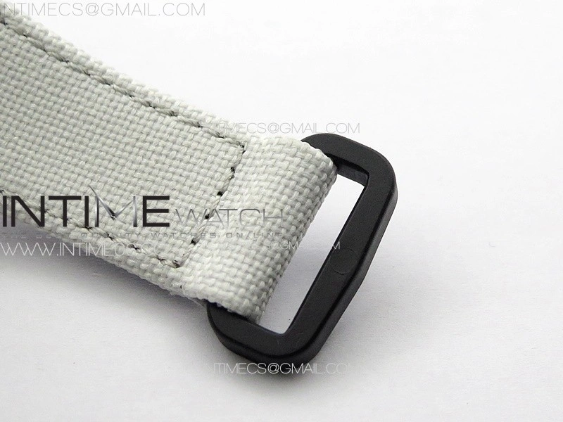 RM055 Real Ceramic Case KUF Best Edition White Crown on White Nylon Strap MIYOTA8215