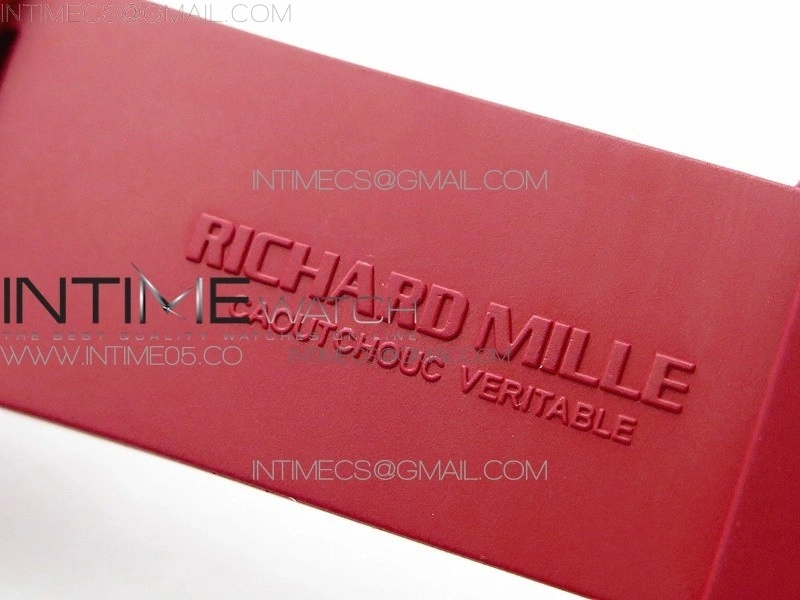 RM055 White Ceramic KVF Best Edition Skeleton Dial on Red Rubber Strap MIYOTA8215 V3