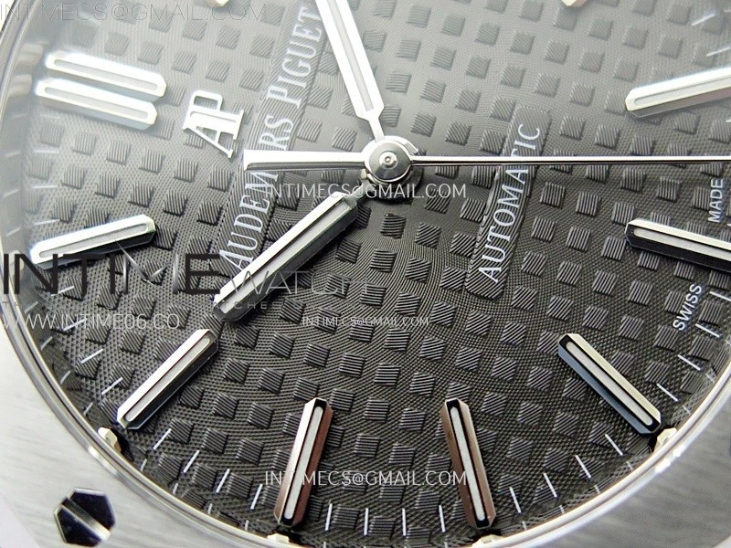 Royal Oak 37mm 15450 SS APSF 1:1 Best Edition Black Textured Dial on SS Bracelet SA3120 Super Clone