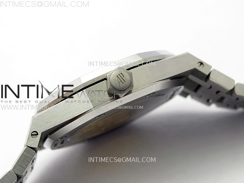 Royal Oak 37mm 15450 SS APSF 1:1 Best Edition Black Textured Dial on SS Bracelet SA3120 Super Clone