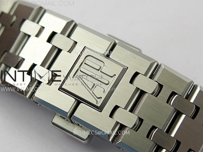 Royal Oak 37mm 15450 SS APSF 1:1 Best Edition Black Textured Dial on SS Bracelet SA3120 Super Clone
