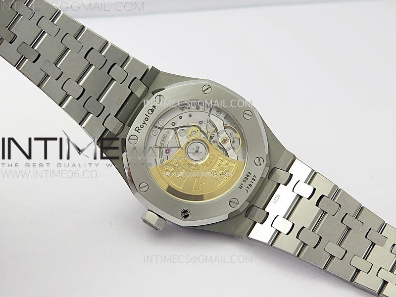 Royal Oak 37mm 15450 SS APSF 1:1 Best Edition Black Textured Dial on SS Bracelet SA3120 Super Clone