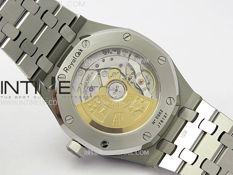 Royal Oak 37mm 15450 SS APSF 1:1 Best Edition Black Textured Dial on SS Bracelet SA3120 Super Clone