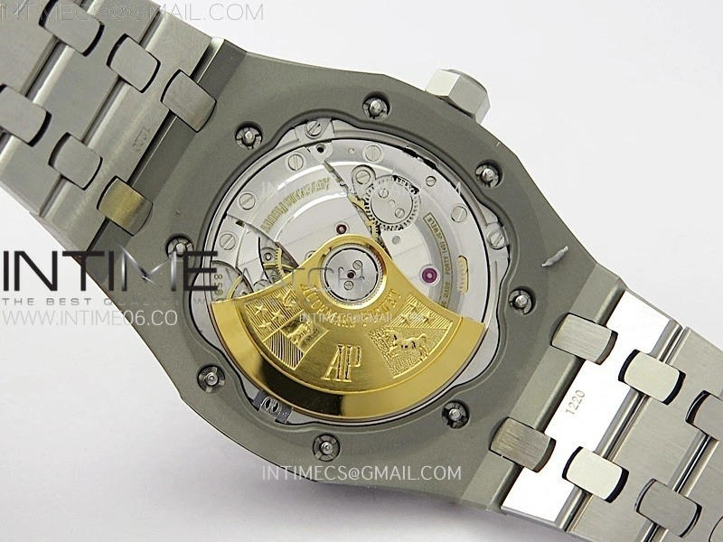 Royal Oak 37mm 15450 SS APSF 1:1 Best Edition Black Textured Dial on SS Bracelet SA3120 Super Clone
