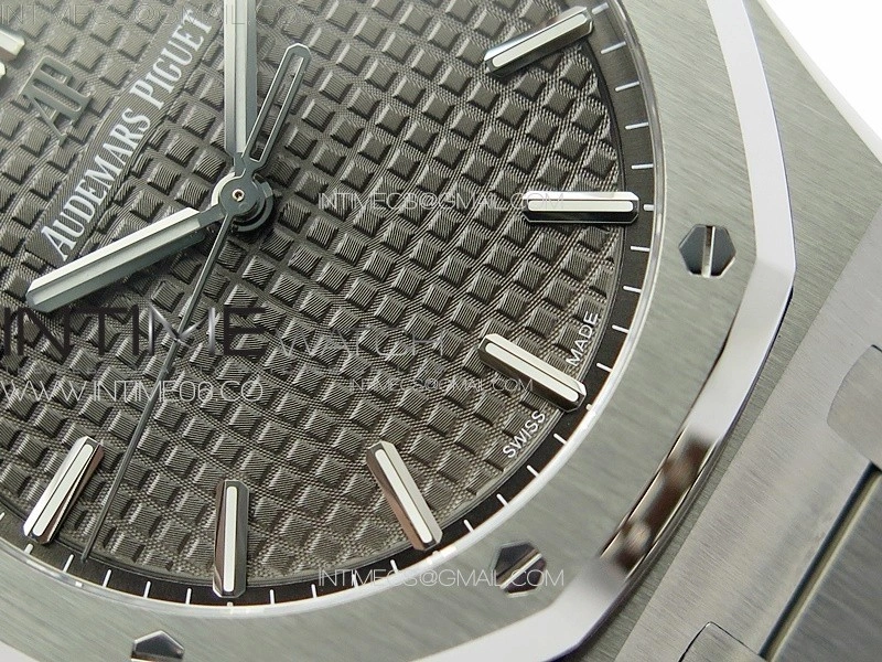 Royal Oak 41mm 15500 SS ZF 1:1 Best Edition Gray Textured Dial on SS Bracelet A4302 Super Clone V3