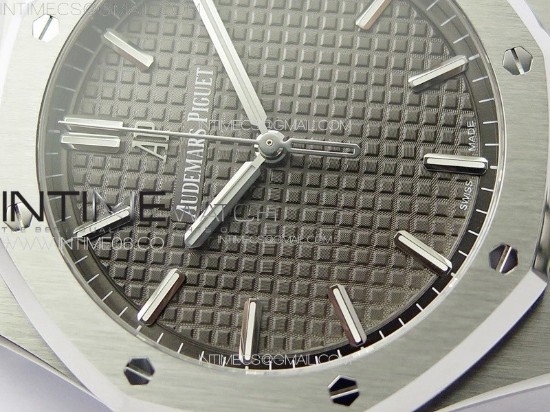 Royal Oak 41mm 15500 SS ZF 1:1 Best Edition Gray Textured Dial on SS Bracelet A4302 Super Clone V3