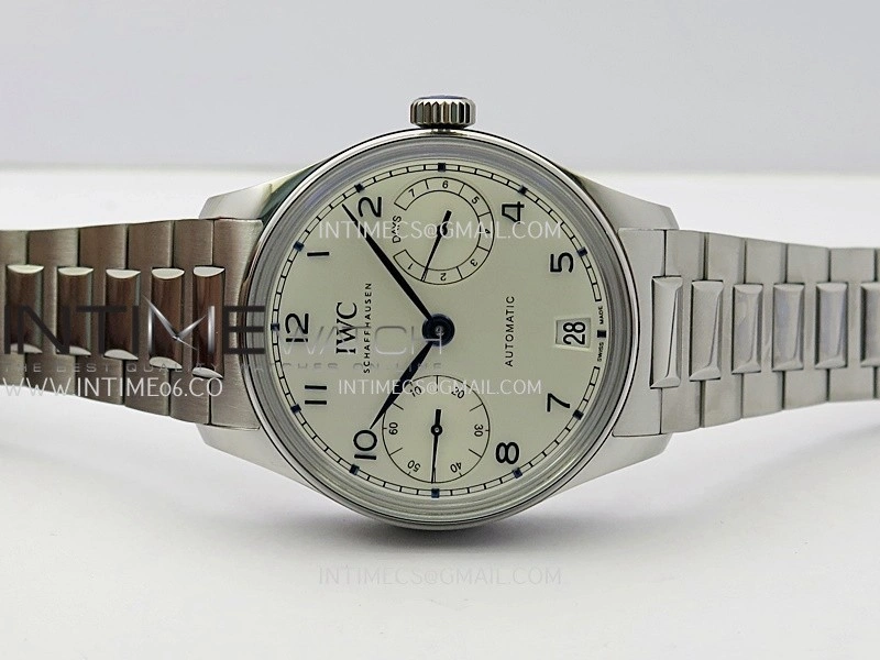 Portugieser IW501702 42mm SS APSF 1:1 Best Edition White Dial Blue Marker On SS Bracelet A52010