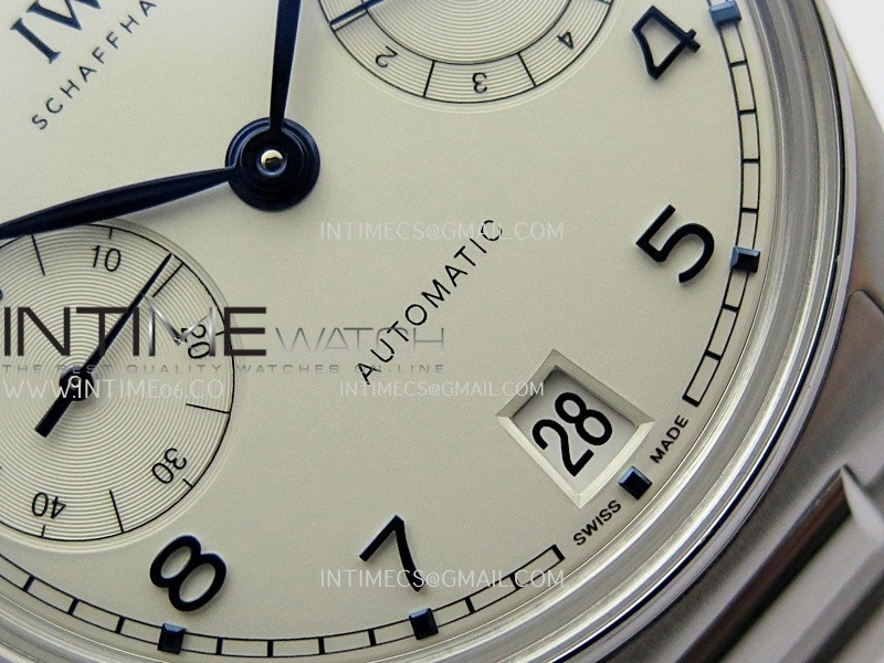 Portugieser IW501702 42mm SS APSF 1:1 Best Edition White Dial Blue Marker On SS Bracelet A52010