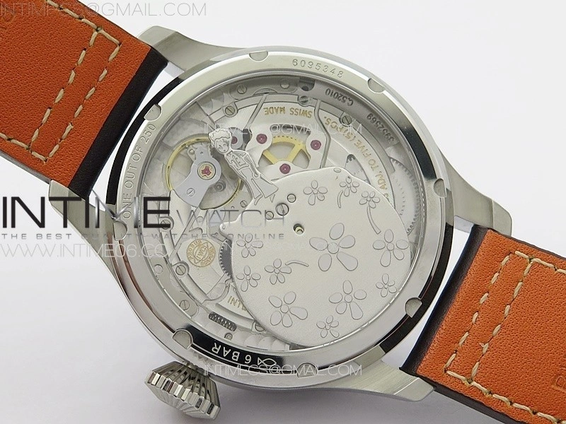 Big Pilot Annual Calendar SS IW5027 "Le Petit Prince" AZF 1:1 Best Edition Blue Dial on Black Leather Strap A52850