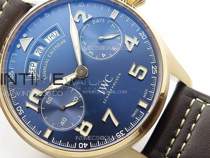 Big Pilot Annual Calendar RG IW5027 "Le Petit Prince" AZF 1:1 Best Edition Blue Dial on Brown Leather Strap A52850