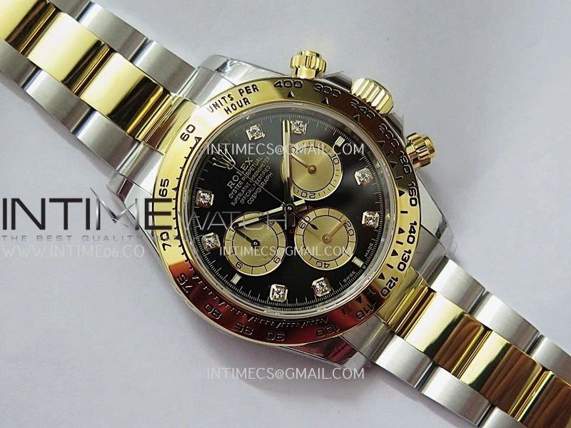 Daytona 126503 SS YG UFO 1:1 Best Edition Black Dial Diamond Marker On Oyster Bracelet UF4131