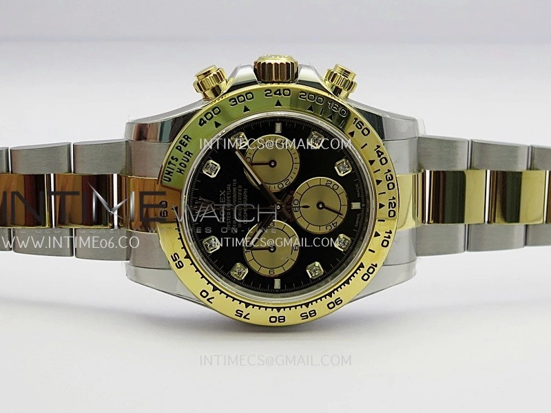 Daytona 126503 SS YG UFO 1:1 Best Edition Black Dial Diamond Marker On Oyster Bracelet UF4131