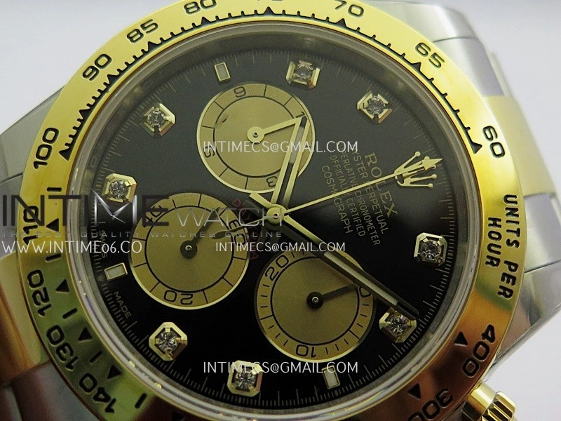 Daytona 126503 SS YG UFO 1:1 Best Edition Black Dial Diamond Marker On Oyster Bracelet UF4131