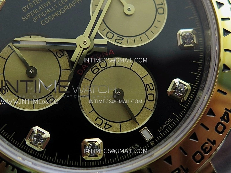 Daytona 126503 SS YG UFO 1:1 Best Edition Black Dial Diamond Marker On Oyster Bracelet UF4131
