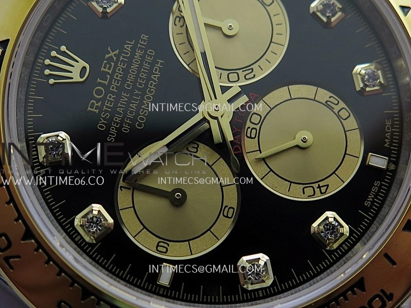 Daytona 126503 SS YG UFO 1:1 Best Edition Black Dial Diamond Marker On Oyster Bracelet UF4131