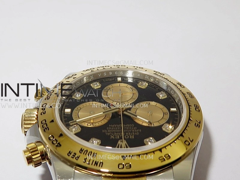 Daytona 126503 SS YG UFO 1:1 Best Edition Black Dial Diamond Marker On Oyster Bracelet UF4131