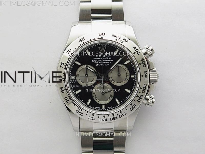 Daytona 126509 904L SS QF Best Edition Black Dial Silver Subdial on 904L SS Bracelet SA4131