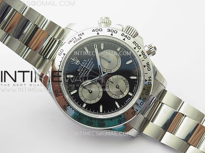 Daytona 126509 904L SS QF Best Edition Black Dial Silver Subdial on 904L SS Bracelet SA4131