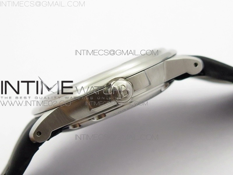 LEMAN 2850B SS 1:1 Best Edition Black Dial Numbers Markers on Black Rubber Strap Cal.6950